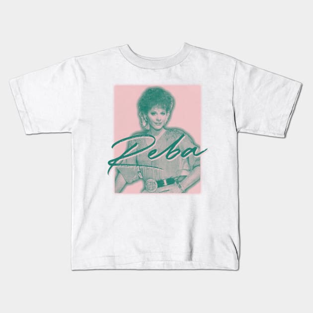 Reba McEntire /// Retro 80s Aesthetic Fan Design Kids T-Shirt by unknown_pleasures